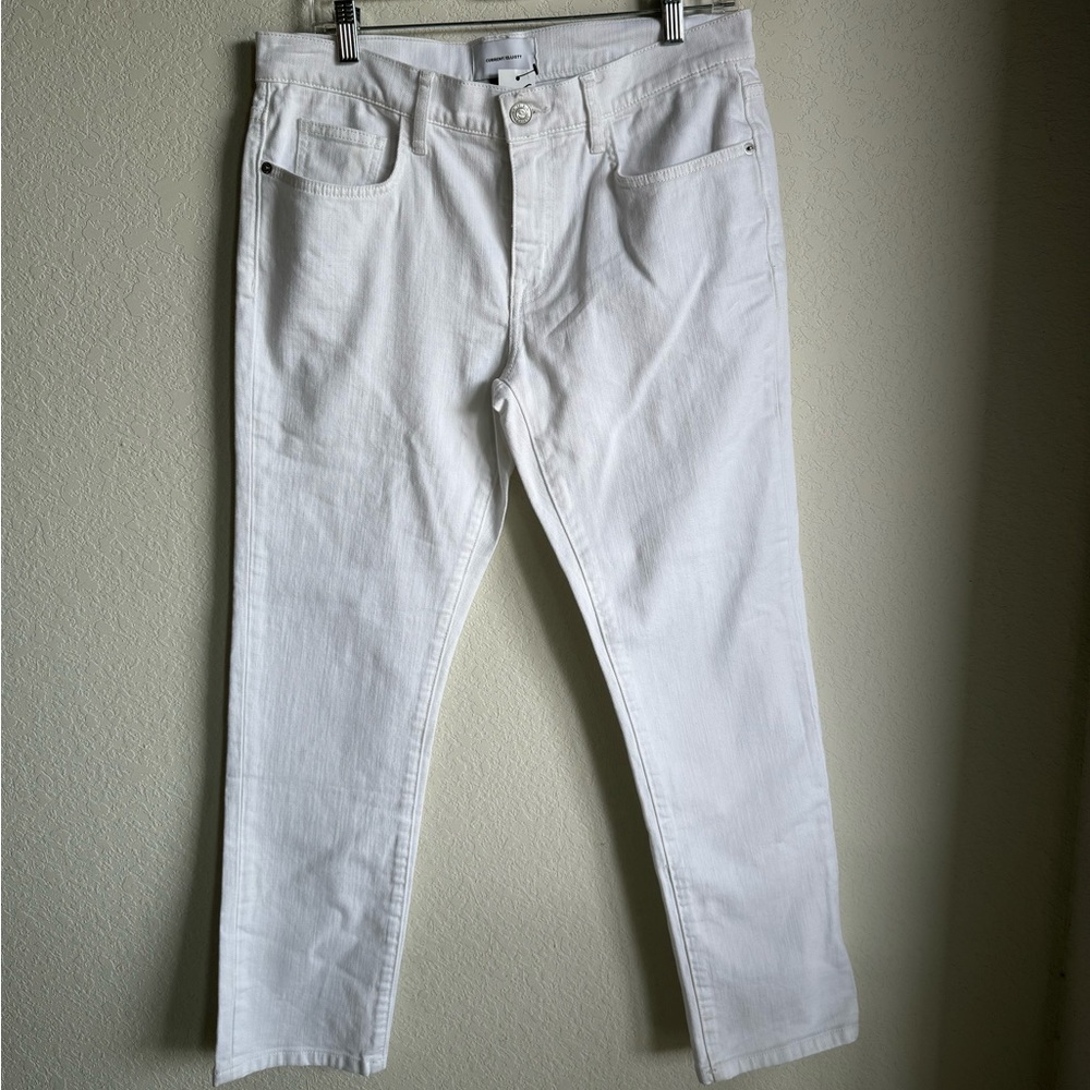 Current Elliott The Fling Boyfriend Jeans in Sugar Sz 28 White